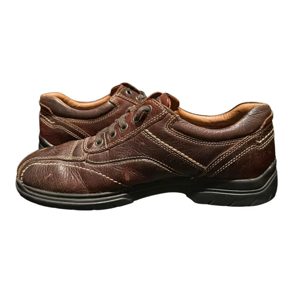 Johnston & Murphy Brown Leather Oxford Shoes Mens 9.5 Comfort Lace Up Dress